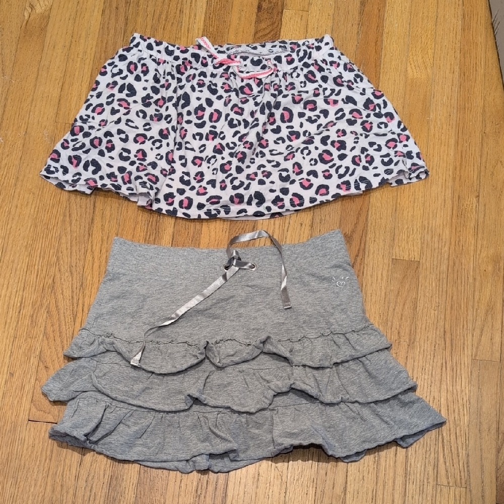 Justice Pink and Gray Skirt Set